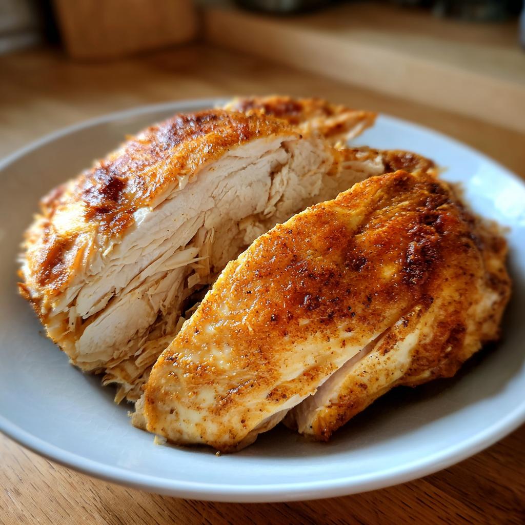 Close-up of tender and juicy crockpot chicken recipes, showing the texture and seasoning.