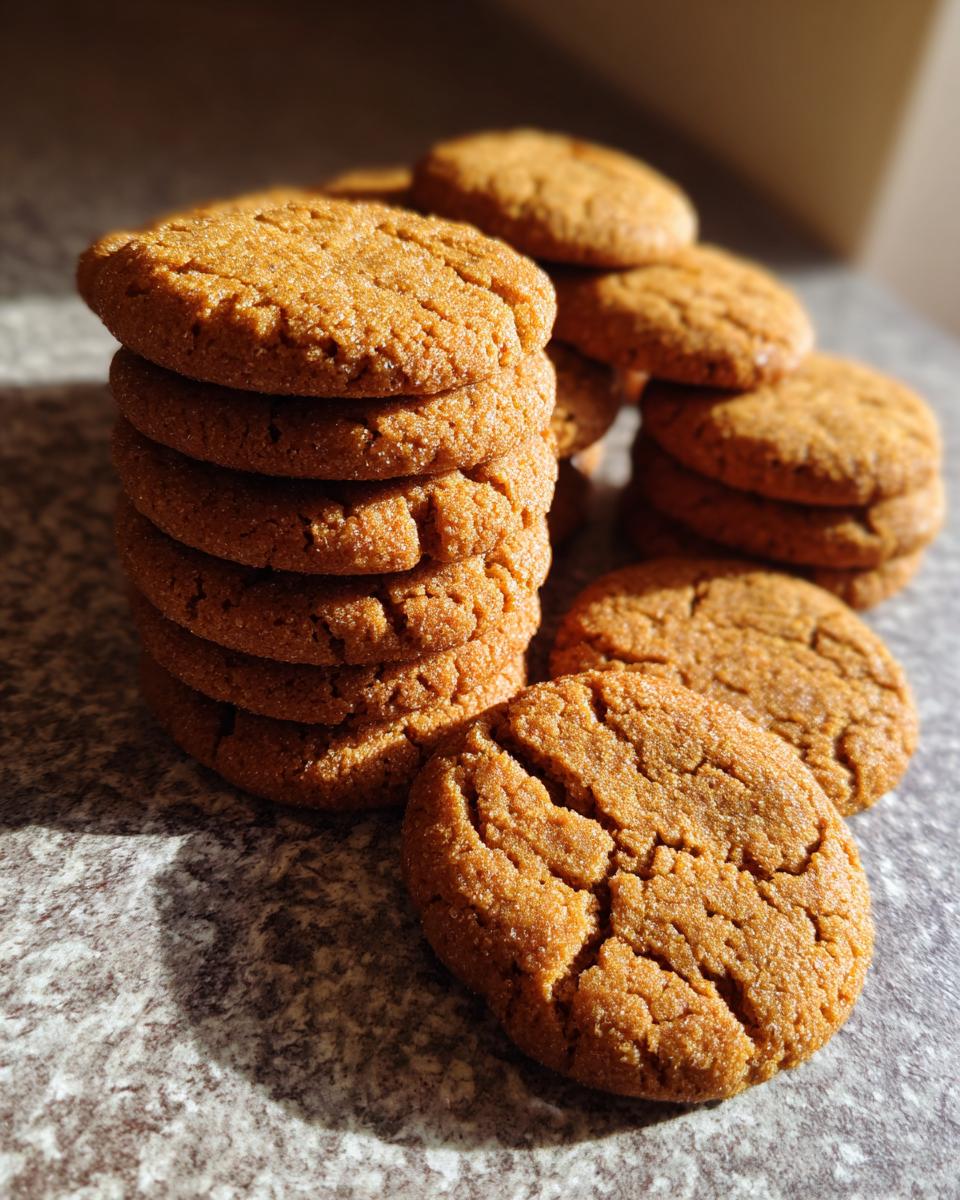 A stack of freshly baked pumpkin spice desserts cookies, golden brown and ready to eat.