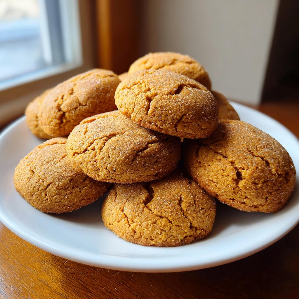 A pile of golden-brown gingerbread cookies coated in sugar, perfect for fun Thanksgiving desserts.