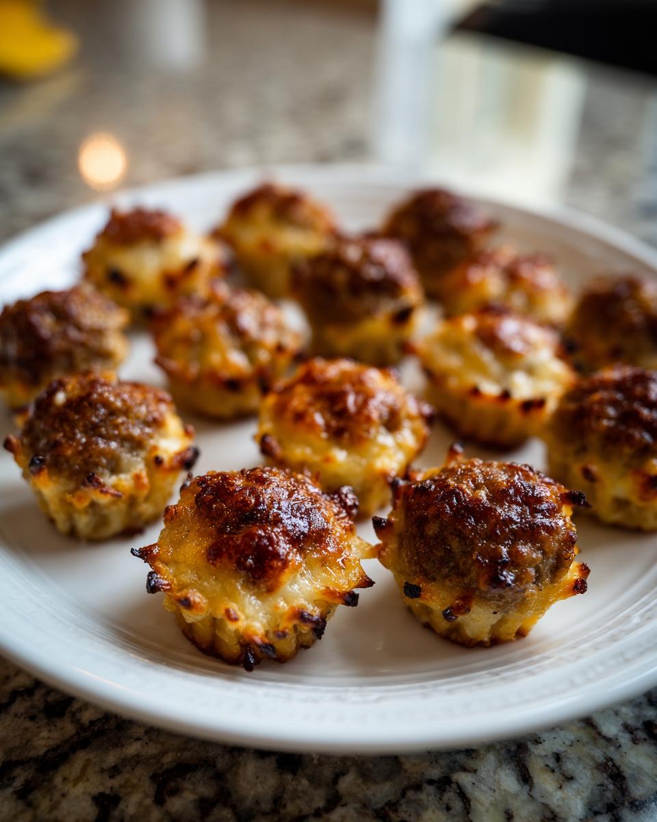 A plate of mini meatball bites, a perfect addition to your new years eve food ideas.