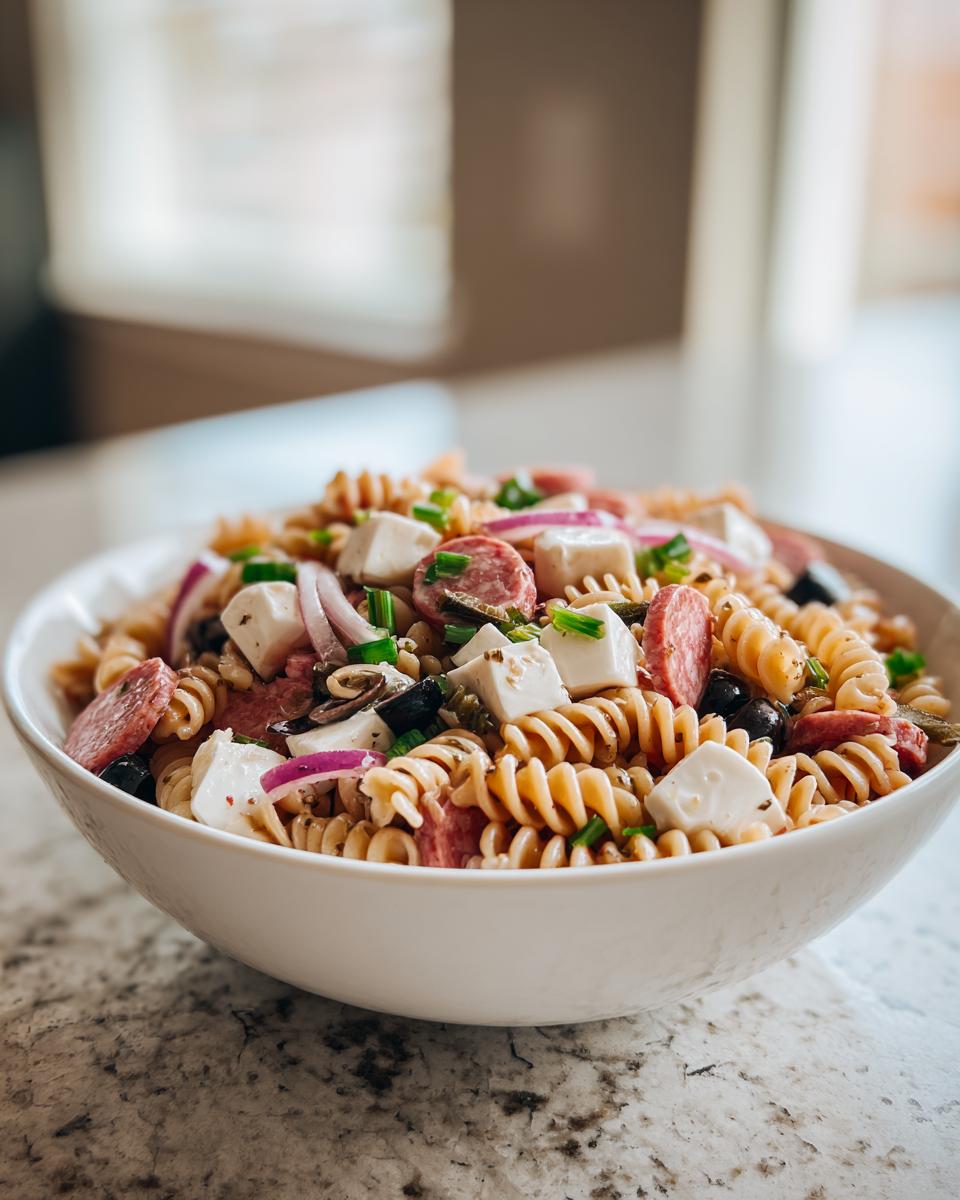 Italian pasta salad: salami & mozzarella. - Other 4