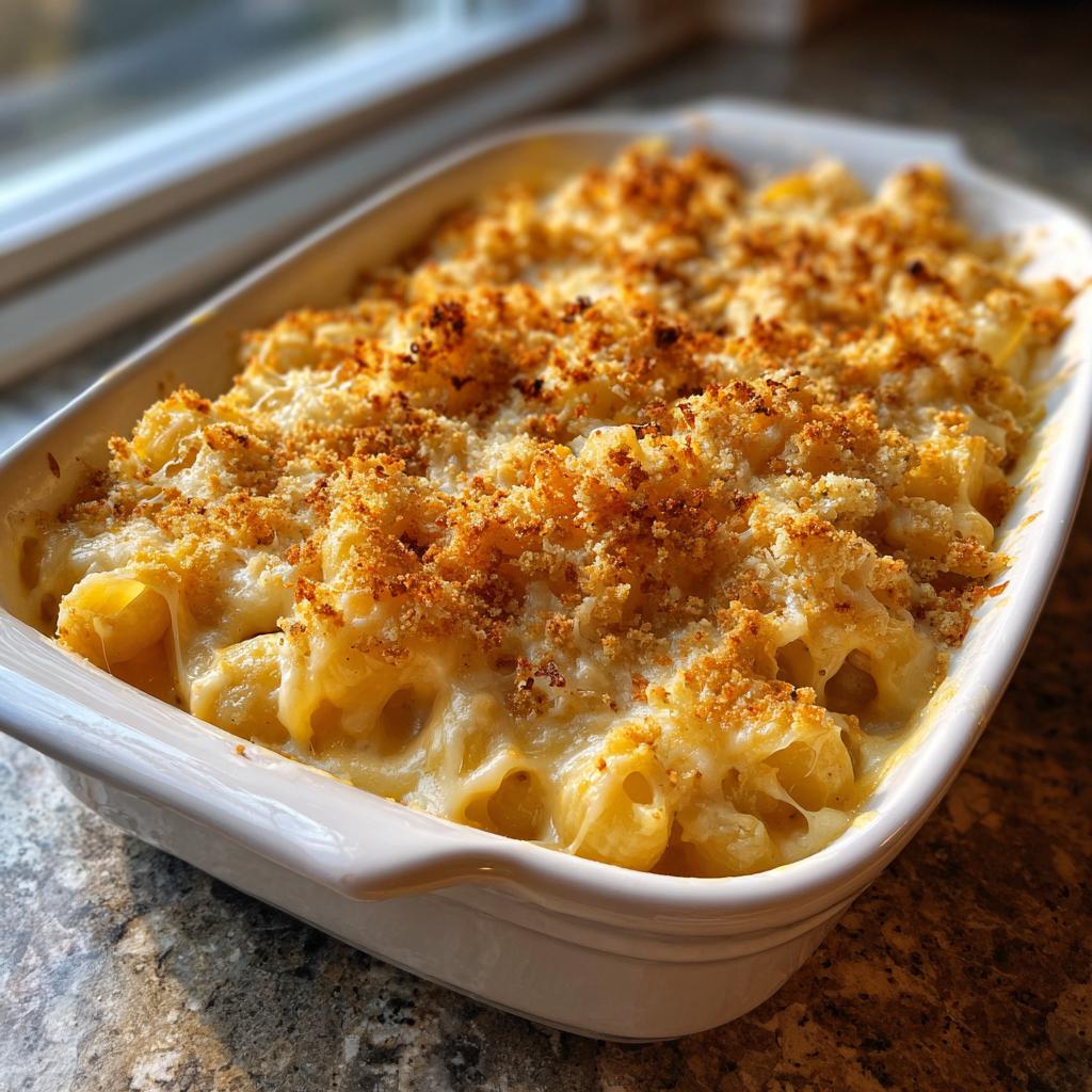 creamy baked macaroni and cheese casserole - Tasty
