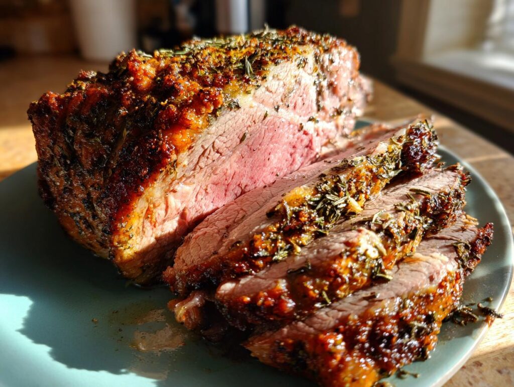 garlic herb butter roast beef dinner - Featured