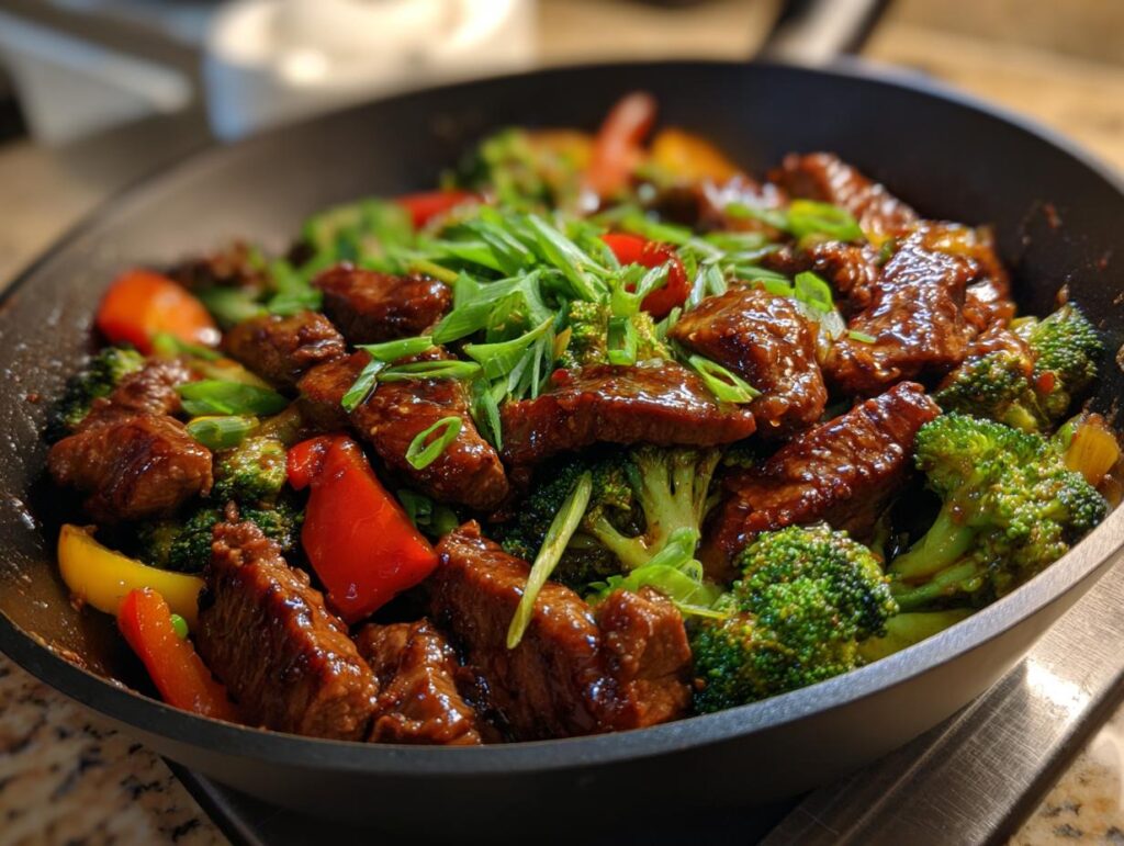 soy ginger glazed pork stir fry - Featured