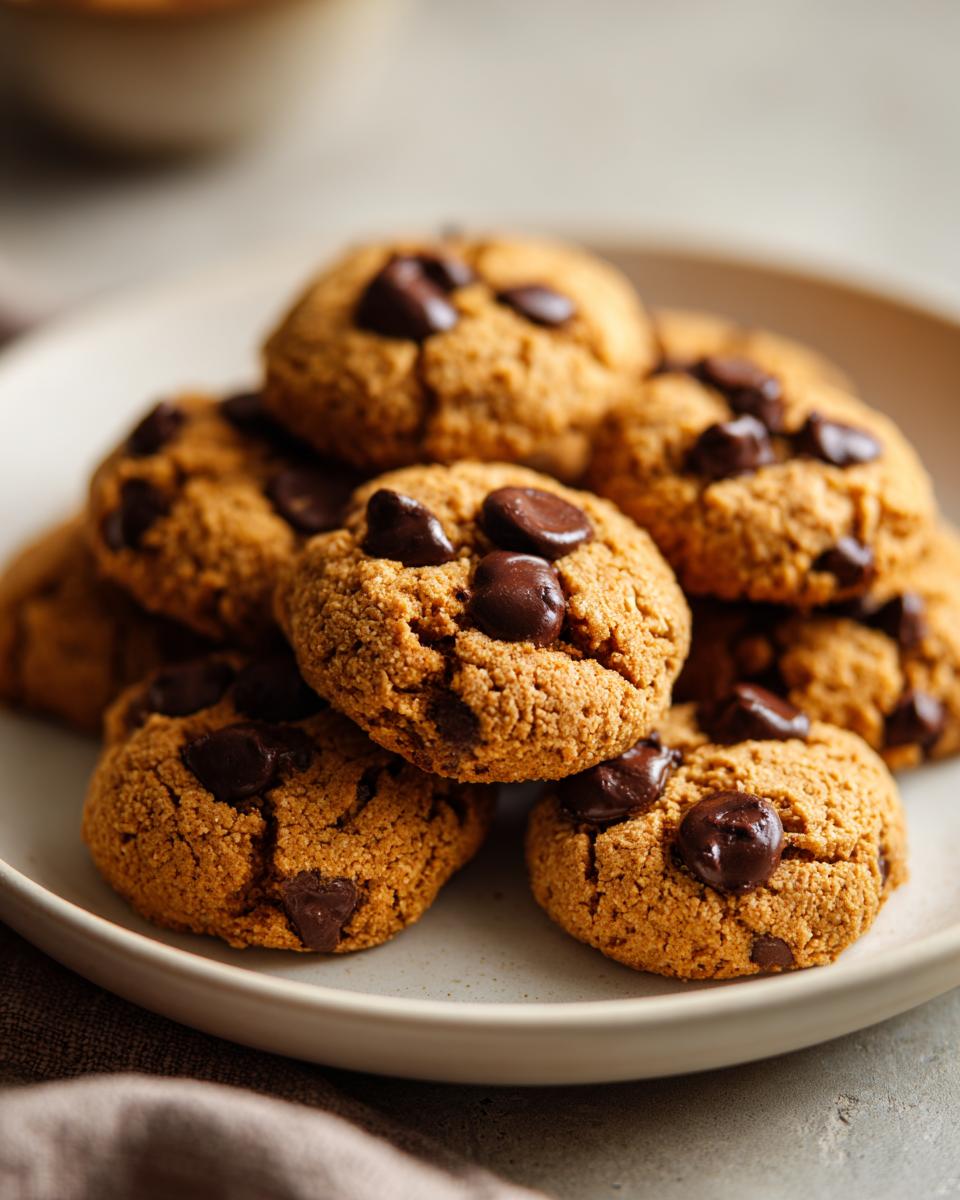 Plate of freshly baked chocolate chip cookies, perfect easy party desserts.